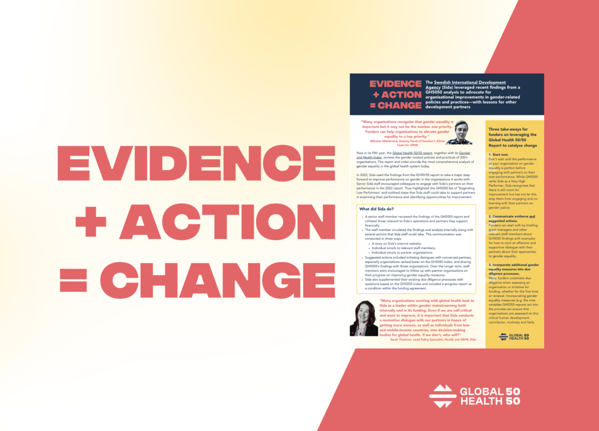 Evidence + Action = https://global5050.org/updates/evidence-action-change/Change